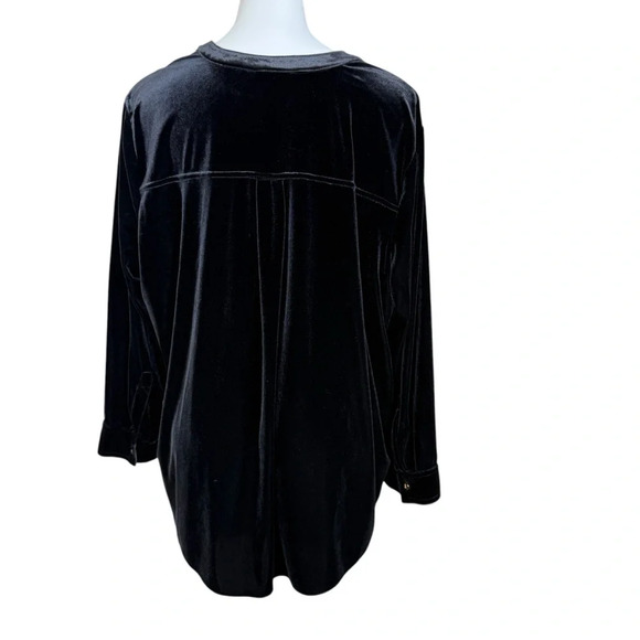 Lauren Ralph Lauren black velvet tunic top size 2XL plus size - Picture 2 of 3